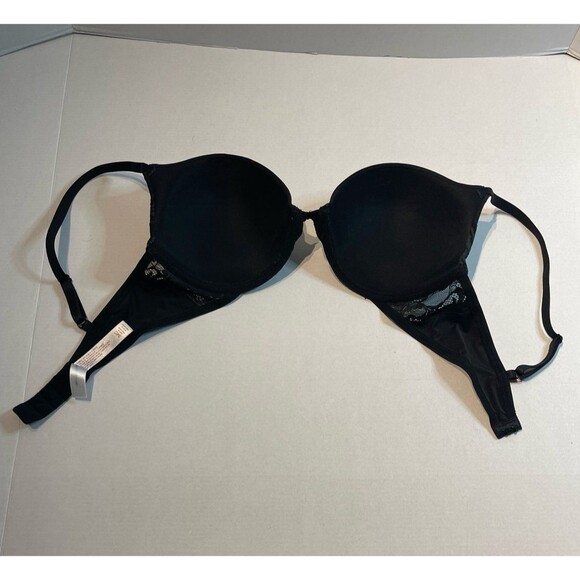Gilligan & O’Malley Favorite Plunge Push Up Bra Black Size 34C - Picture 3 of 7